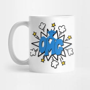 OMG!! Comic Bubble Blue Mug